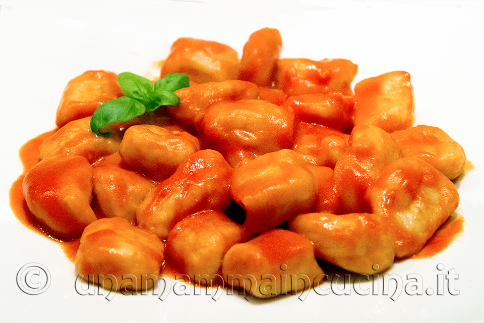 Gnocchi di patate al sugo di pomdoro gustosi delicati e molot graditi ai bambini preparazione tipica bolognese | Ricetta di unamammaincucina.it